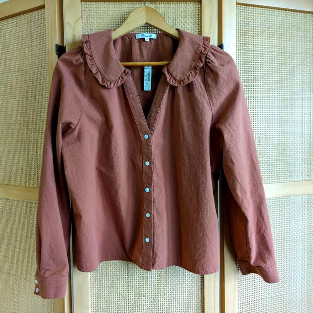 NWT Madewell Collared Button Up Shirt